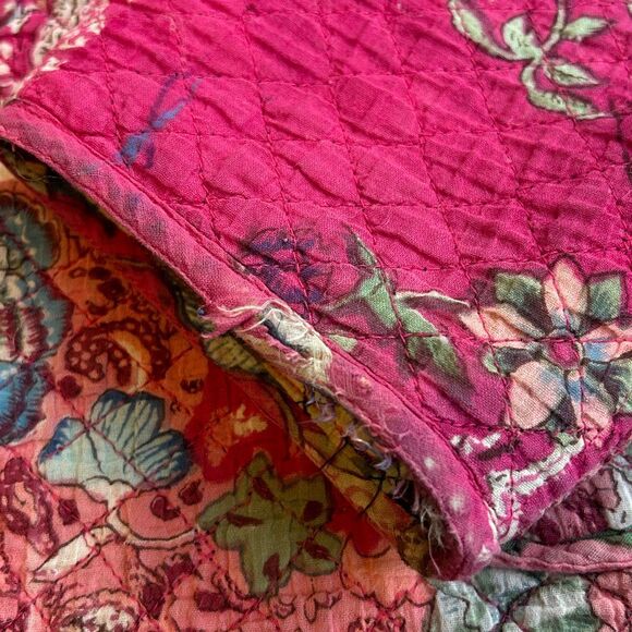 Quilted Kantha Reversible Jacket Woman’s Medium Snowdrop Crewneck - Picture 5 of 12